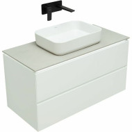 Тумба под раковину Allen Brau Infinity 100 1.21003.WM подвесная Белая матовая