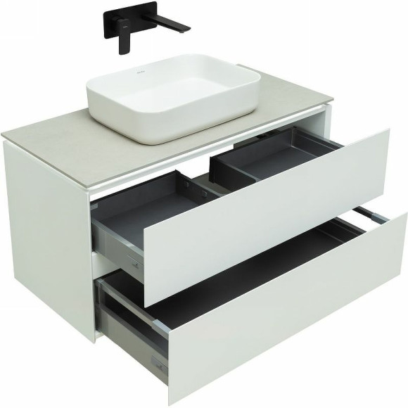 Тумба под раковину Allen Brau Infinity 100 1.21003.WM подвесная Белая матовая Тумба под раковину Allen Brau Infinity 100 1.21003.WM подвесная Белая матовая