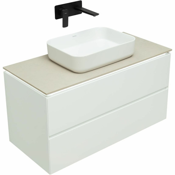 Тумба под раковину Allen Brau Infinity 100 1.21003.WM подвесная Белая матовая Тумба под раковину Allen Brau Infinity 100 1.21003.WM подвесная Белая матовая