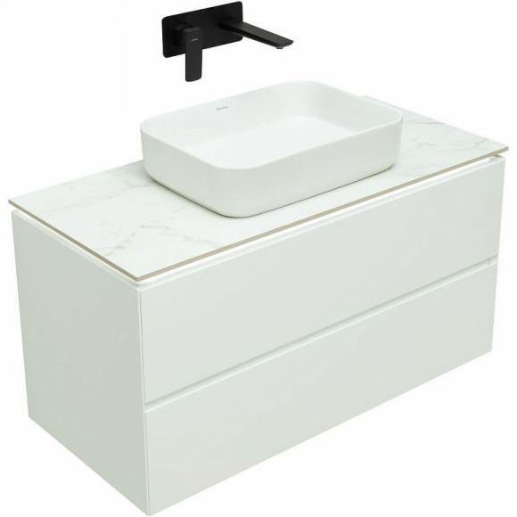 Тумба под раковину Allen Brau Infinity 100 1.21003.WM подвесная Белая матовая Тумба под раковину Allen Brau Infinity 100 1.21003.WM подвесная Белая матовая