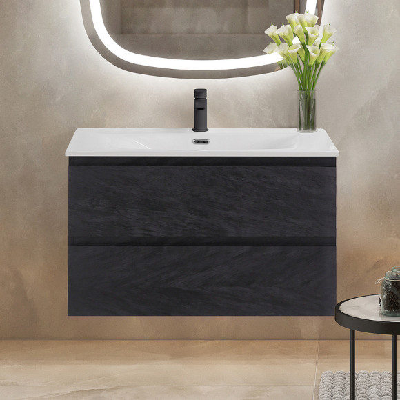 Тумба под раковину Cezares Molveno 90 MOLVENO-90-2C-SO-NR подвесная Nero