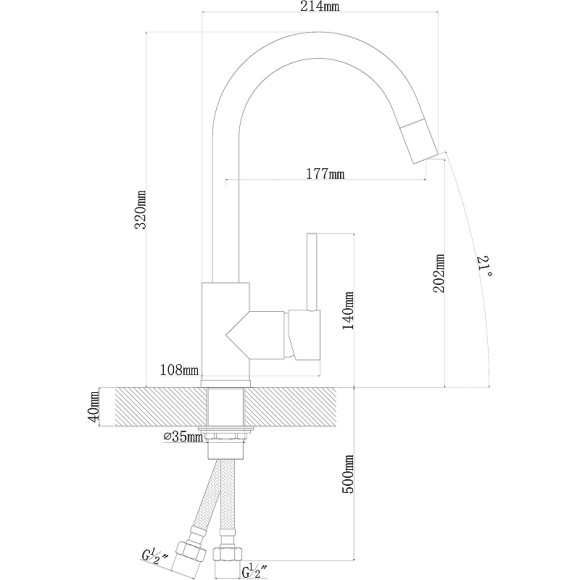 Смеситель для кухни Florentina Альфа Fl Ультра 313.01H.1123.501 Нуар Смеситель для кухни Florentina Альфа Fl Ультра 313.01H.1123.501 Нуар