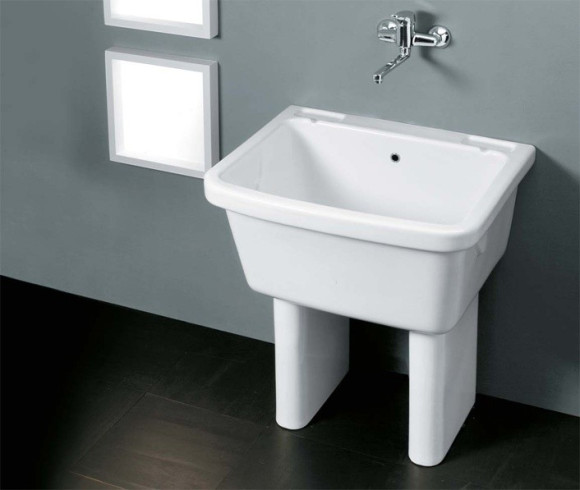 Хозяйственная раковина Hatria Complementi 60 Y1VD Белая Хозяйственная раковина Hatria Complementi 60 Y1VD Белая