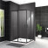Душевой уголок BelBagno Uno 100х80 UNO-195-AH-2-100/80-C-NERO профиль Черный матовый стекло прозрачное Душевой уголок BelBagno Uno 100х80 UNO-195-AH-2-100/80-C-NERO профиль Черный матовый стекло прозрачное