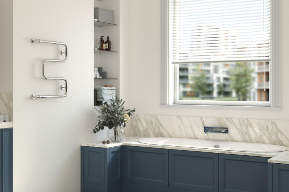 Водяной полотенцесушитель Сунержа Ш-образный 600x500 00-0014-6050 Хром