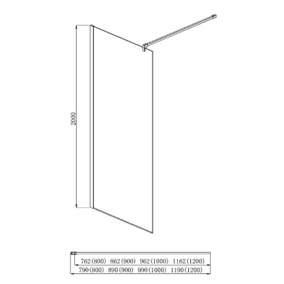 Душевая перегородка Aquatek 100 AQ WIW 10020BL профиль Черный стекло прозрачное Душевая перегородка Aquatek 100 AQ WIW 10020BL профиль Черный стекло прозрачное