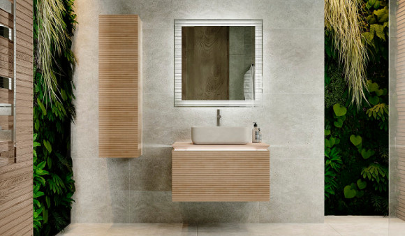 Шкаф пенал Jorno Karat 33 Kar.04.130/P/BuL подвесной Бук светлый