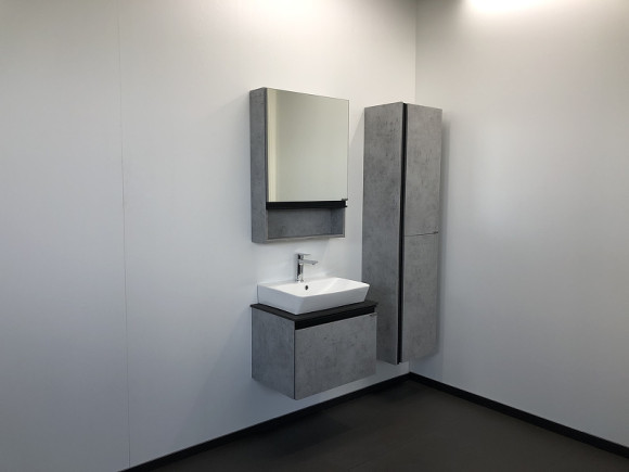 Тумба с раковиной Comforty Эдинбург 60 00-00001928 подвесная Бетон светлый Тумба с раковиной Comforty Эдинбург 60 00-00001928 подвесная Бетон светлый