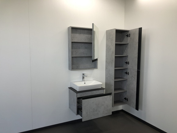 Тумба с раковиной Comforty Эдинбург 60 00-00001928 подвесная Бетон светлый Тумба с раковиной Comforty Эдинбург 60 00-00001928 подвесная Бетон светлый