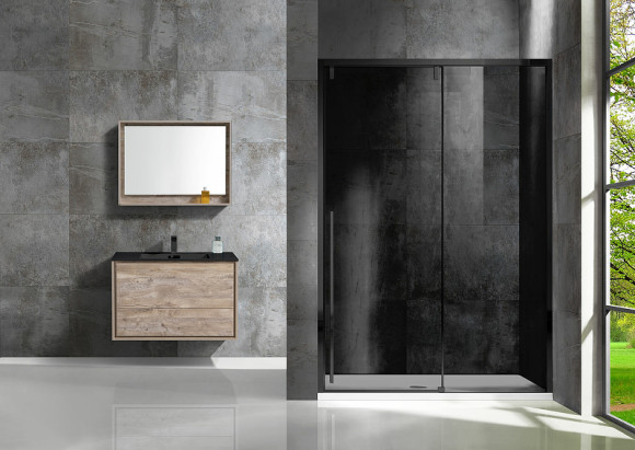 Душевая дверь Vincea Lugano 120 VDS-1L120CGB-1 профиль Черный стекло тонированное