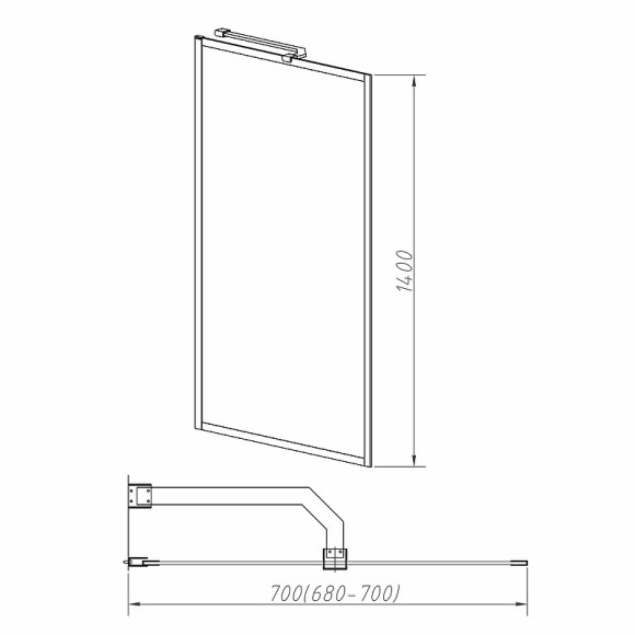 Шторка на ванну Vincea 70x140 VSB-41700CLG профиль Брашированное золото стекло прозрачное Шторка на ванну Vincea 70x140 VSB-41700CLG профиль Брашированное золото стекло прозрачное