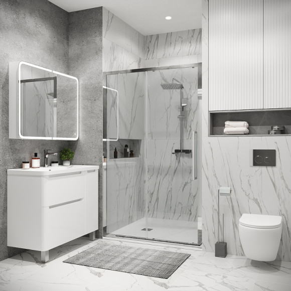 Душевая дверь Grossman Cosmo 100 100.K33.02.100.10.00 профиль Хром стекло прозрачное Душевая дверь Grossman Cosmo 100 100.K33.02.100.10.00 профиль Хром стекло прозрачное