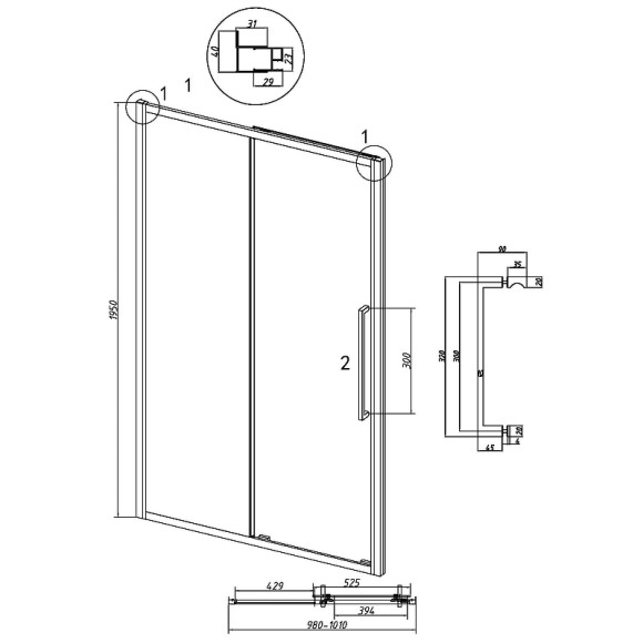 Душевая дверь Grossman Cosmo 100 100.K33.02.100.10.00 профиль Хром стекло прозрачное Душевая дверь Grossman Cosmo 100 100.K33.02.100.10.00 профиль Хром стекло прозрачное