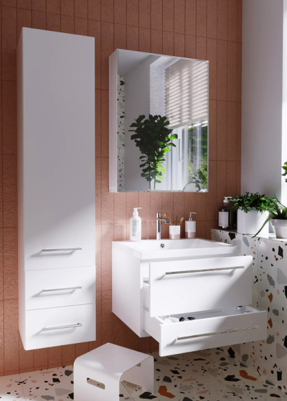 Шкаф пенал 1MarKa Соната 35 R У23256 подвесной Белый глянцевый