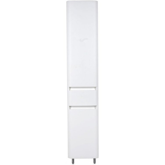 Шкаф пенал Style Line Атлантика 35 L Люкс Plus СС-00002257 с бельевой корзиной Белый матовый антискрейтч