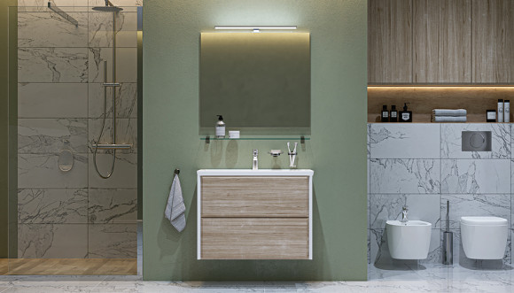 Тумба под раковину Velvex Gesso 80 tp.GES.9696.80.2Y подвесная Белая матовая Дуб сонома Тумба под раковину Velvex Gesso 80 tp.GES.9696.80.2Y подвесная Белая матовая Дуб сонома