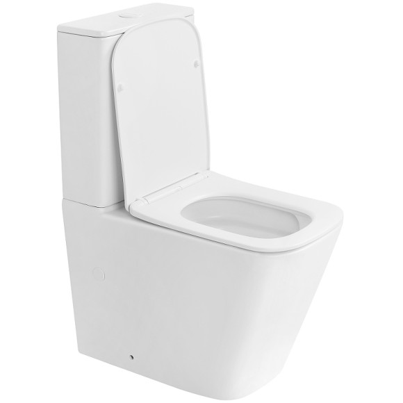 Унитаз компакт Abber Rechteck AC1210TMW Белый матовый с бачком и сиденьем Микролифт Унитаз компакт Abber Rechteck AC1210TMW Белый матовый с бачком и сиденьем Микролифт