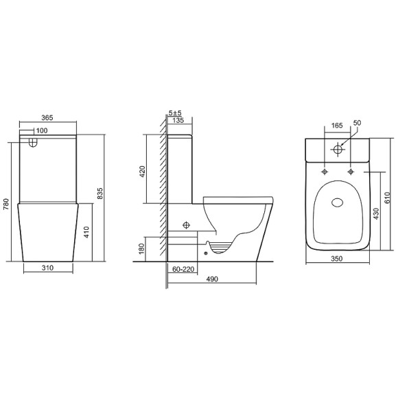 Унитаз компакт Abber Rechteck AC1210TMW Белый матовый с бачком и сиденьем Микролифт Унитаз компакт Abber Rechteck AC1210TMW Белый матовый с бачком и сиденьем Микролифт