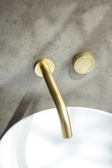 Смеситель для раковины Boheme Tech 158/2-MG Золото матовое