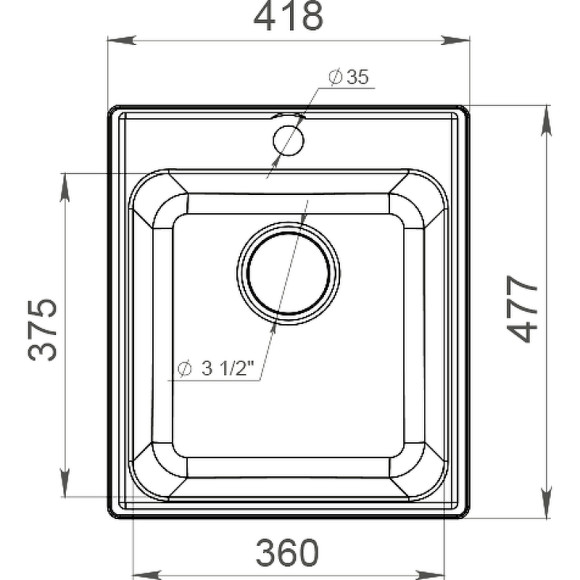 Кухонная мойка GranFest Quarz GF-Z17 Серая