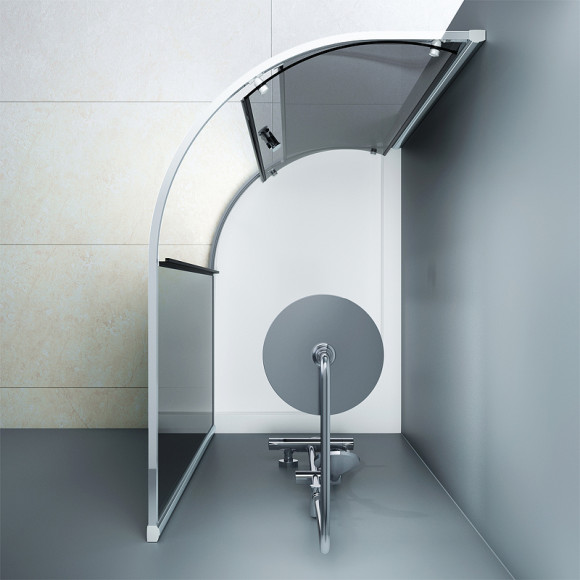 Душевой уголок AM.PM Like Solo Slide 120х80 W83G-302U120CG64 профиль Хром матовый стекло тонированное Душевой уголок AM.PM Like Solo Slide 120х80 W83G-302U120CG64 профиль Хром матовый стекло тонированное