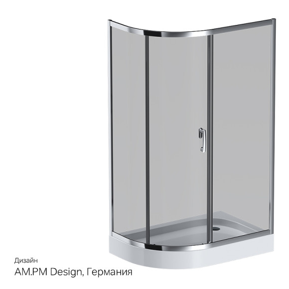Душевой уголок AM.PM Like Solo Slide 120х80 W83G-302U120CG64 профиль Хром матовый стекло тонированное Душевой уголок AM.PM Like Solo Slide 120х80 W83G-302U120CG64 профиль Хром матовый стекло тонированное