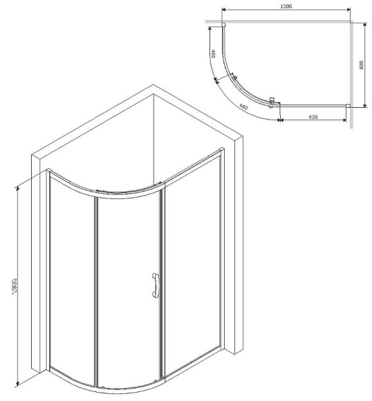 Душевой уголок AM.PM Like Solo Slide 120х80 W83G-302U120CG64 профиль Хром матовый стекло тонированное Душевой уголок AM.PM Like Solo Slide 120х80 W83G-302U120CG64 профиль Хром матовый стекло тонированное
