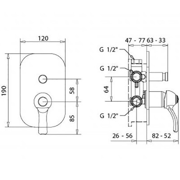 Смеситель для душа Migliore Lem Swarovski 18895 Золото