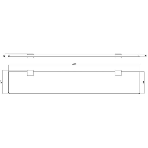 Стеклянная полка Rav Slezak Nil NLA0900/60ZRL Розовая золотистая глянцевая Стеклянная полка Rav Slezak Nil NLA0900/60ZRL Розовая золотистая глянцевая