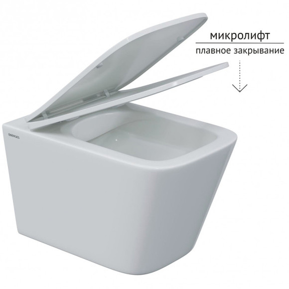 Комплект унитаза с инсталляцией Berges Novum 043244 с сиденьем Микролифт и Белой клавишей смыва