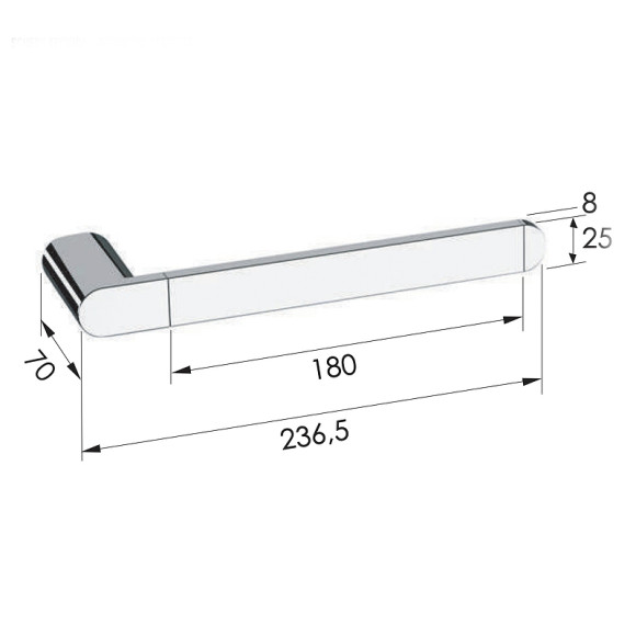 Полотенцедержатель Remer Lounge LN44RL Медь глянцевая Полотенцедержатель Remer Lounge LN44RL Медь глянцевая