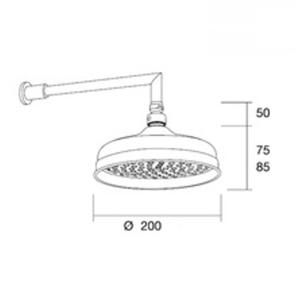 Верхний душ Margaroli Luxury L206GO Золото Верхний душ Margaroli Luxury L206GO Золото