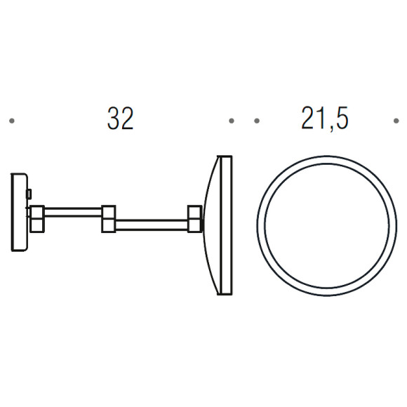Косметическое зеркало Colombo Design Specchi В9954.NE с подсветкой с увеличением Черное Косметическое зеркало Colombo Design Specchi В9954.NE с подсветкой с увеличением Черное