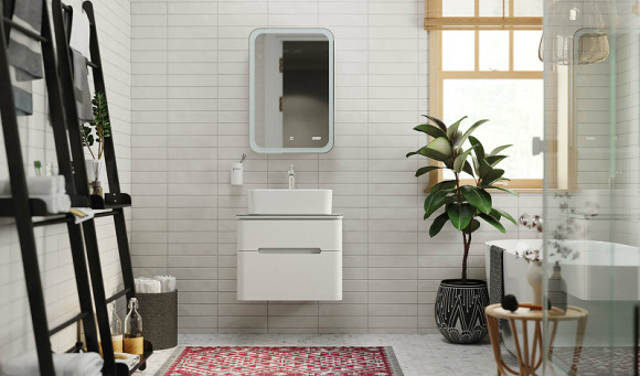 Тумба под раковину Jorno Bosko 60 Bos.01.60/P/W подвесная Белая