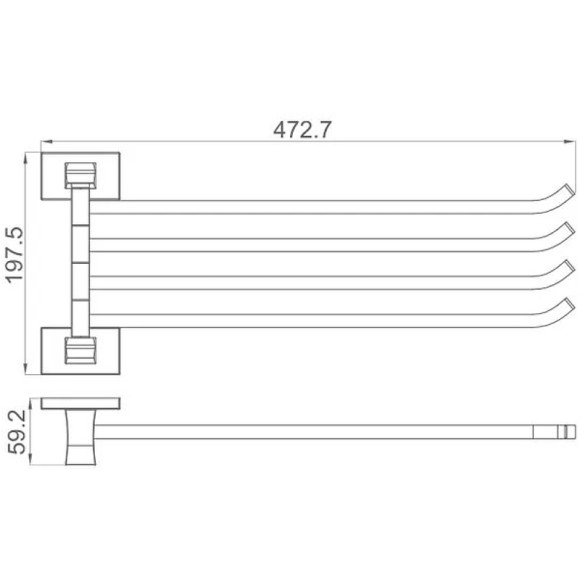 Полотенцедержатель Gappo G0714 поворотный Хром