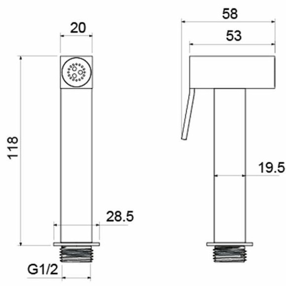 Гигиенический душ Aquatek AQ2058MB Черный матовый
