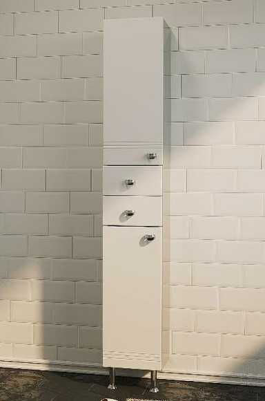 Шкаф пенал 1MarKa Story 29Н L У99311 Белый глянец