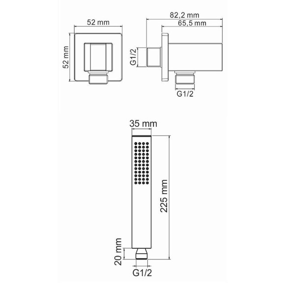 Душевая система WasserKRAFT A16162 Черная матовая