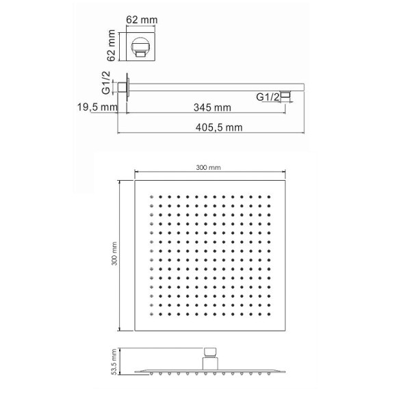Душевая система WasserKRAFT A16162 Черная матовая