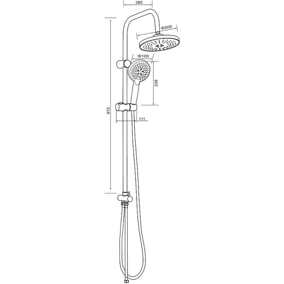 Душевая система Orange O-Shower OW02 Хром Душевая система Orange O-Shower OW02 Хром