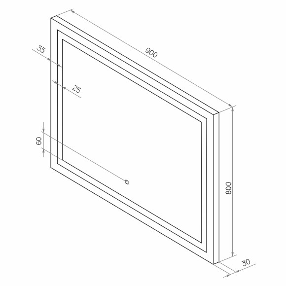 Зеркало Континент Rimini 900х800 ЗЛП1240 с подсветкой с сенсорным выключателем Зеркало Континент Rimini 900х800 ЗЛП1240 с подсветкой с сенсорным выключателем