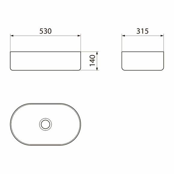Раковина-чаша Point Виктория 53 PN43061 Белая Раковина-чаша Point Виктория 53 PN43061 Белая