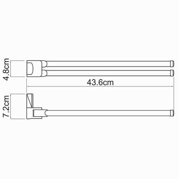 Полотенцедержатель WasserKRAFT Leine K-5031 поворотный Хром