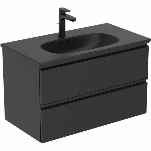 Тумба под раковину Ideal Standard Tesi 80 T0051ZT подвесная Черный шелк