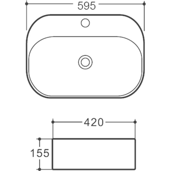 Раковина Vincea 59 VBS-306 Белая
