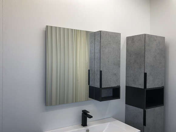 Зеркальный шкаф Comforty Франкфурт 90 00-00006504 Бетон светлый