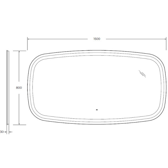 Зеркало Cezares Molveno 150 CZR-SPC-MOLVENO-1500-800-MOV с подсветкой с сенсорным выключателем и датчиком движения