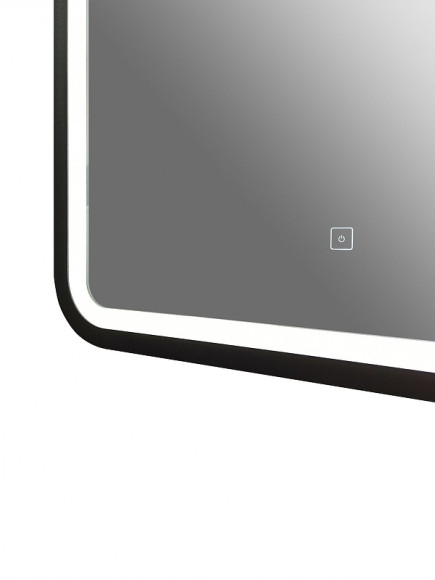 Зеркало Art&Max Genova AM-Gen-600-800-DS-F с сенсорным выключателем Черное