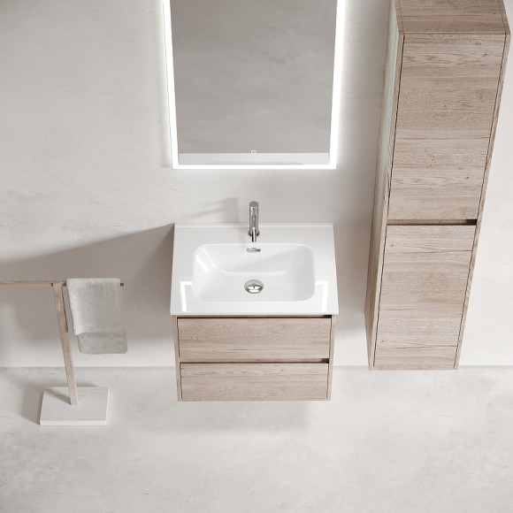 Тумба под раковину Sancos Libra 60 LB60EG подвесная Дуб галифакс натуральный