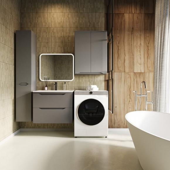 Шкаф пенал Style Line Марелла 30 L Люкс Plus СС-00002444 с бельевой корзиной Серый матовый антискрейтч Шкаф пенал Style Line Марелла 30 L Люкс Plus СС-00002444 с бельевой корзиной Серый матовый антискрейтч